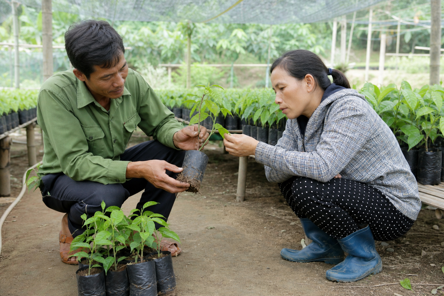 Chọn giống hồ tiêu và kiểm tra cây giống trước khi xuống vườn