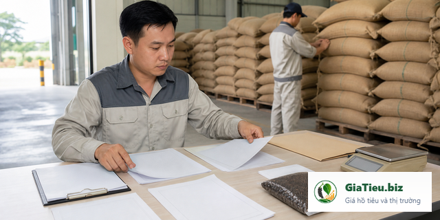 Hình minh họa cho bài Chứng từ cần chuẩn bị khi giao một lô hồ tiêu