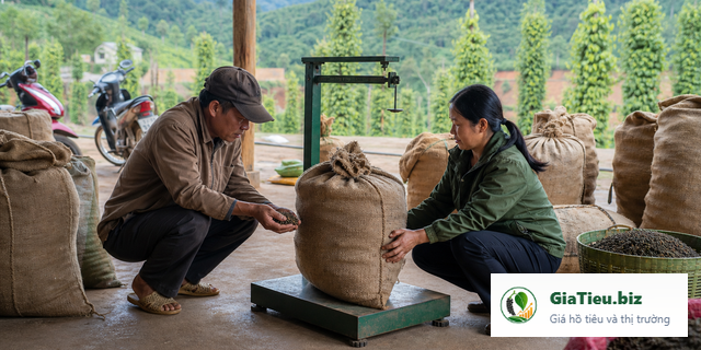 Hình minh họa cho bài Giá tiêu Đắk Nông: cách đối chiếu mức giá tại vùng trồng