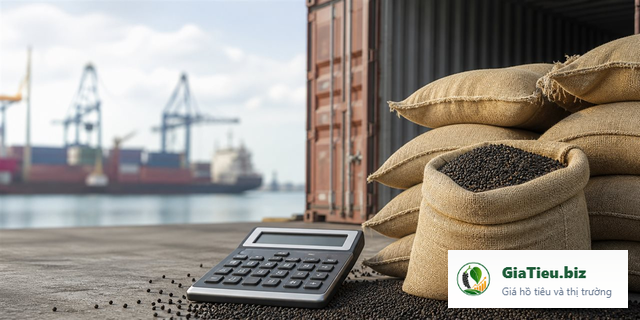 Hình minh họa cho bài Giá tiêu đen xuất khẩu tính theo USD/tấn: cách quy đổi và so sánh