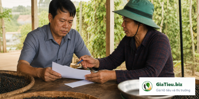 Hợp đồng bao tiêu hồ tiêu: điều khoản cần chốt giữa hộ trồng và bên mua