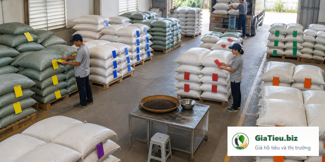 Chuẩn bị mẫu và hồ sơ chào bán lô hồ tiêu