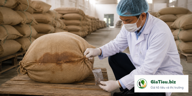 Cách ly bao hồ tiêu nghi ngờ trước khi lấy mẫu