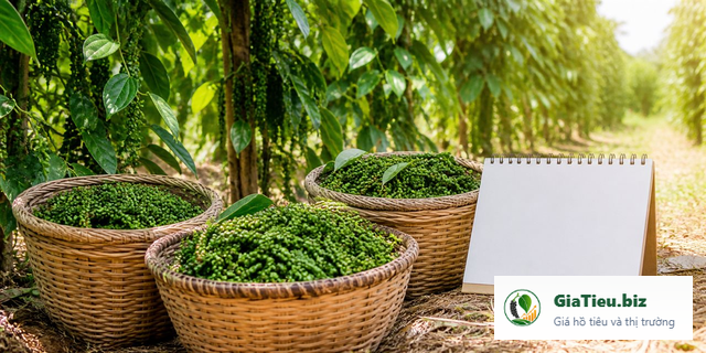 Hình minh họa cho bài Thời điểm thu hoạch hồ tiêu ảnh hưởng gì đến chất lượng hạt?