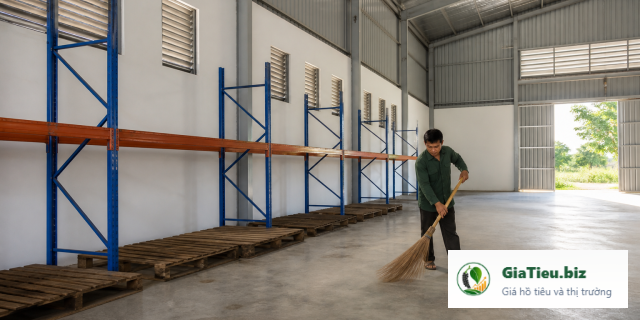 Vệ sinh kho hồ tiêu trước khi nhập hàng: checklist cho hộ và đại lý