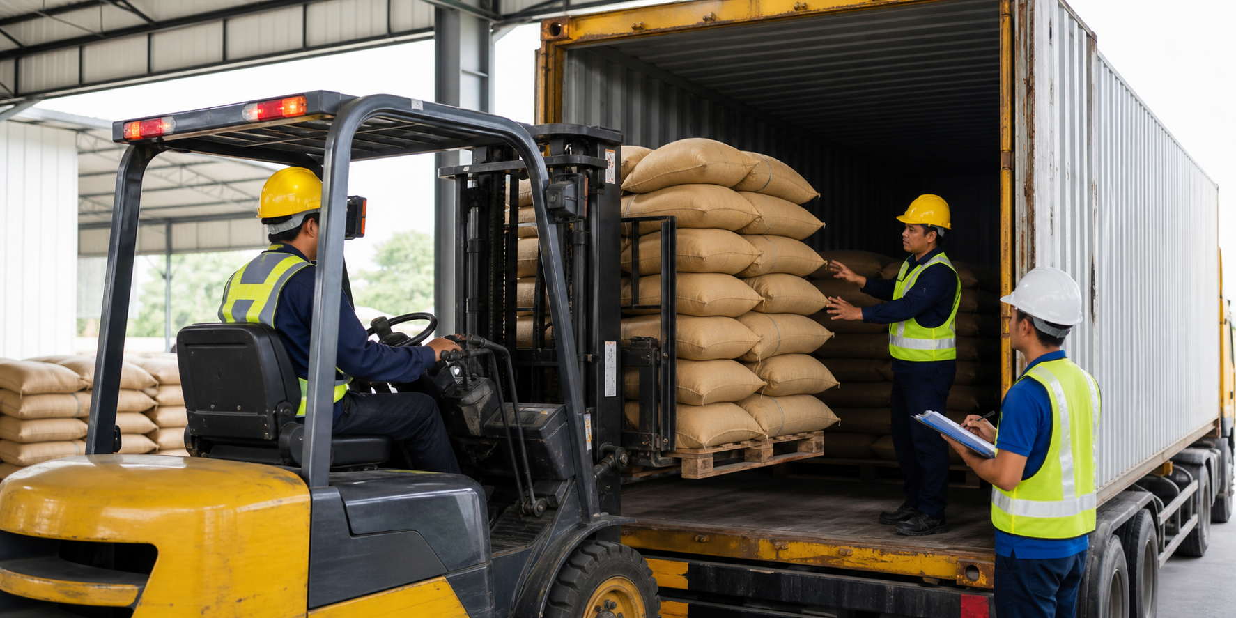Đóng hàng hồ tiêu vào container: Quy trình kiểm tra từ vỏ container đến niêm phong