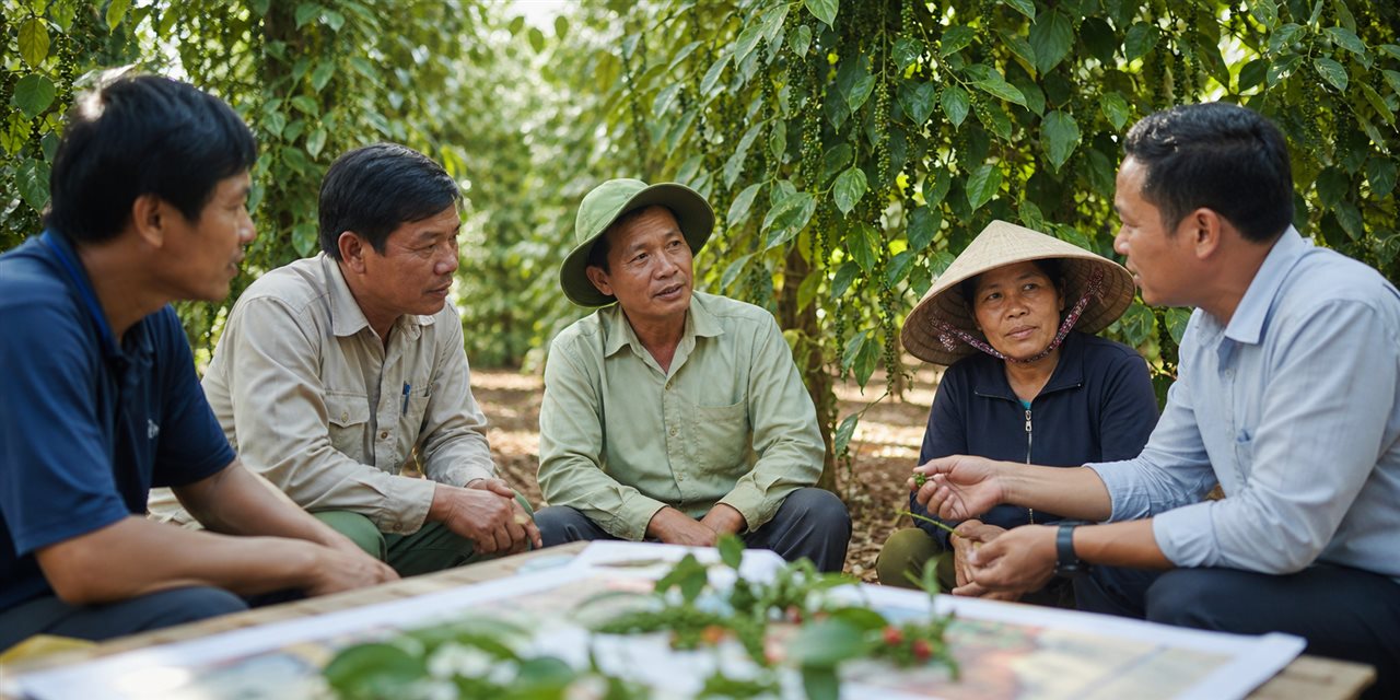 Hợp tác xã hồ tiêu giúp người trồng chủ động hơn ở khâu nào?