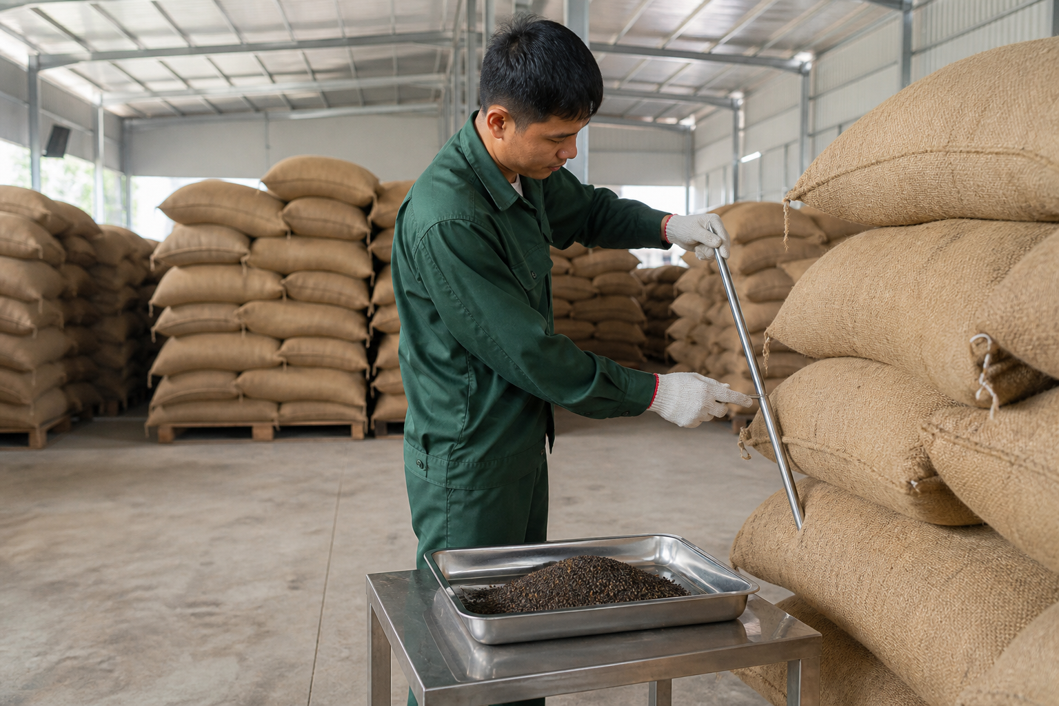 Cách lấy mẫu hồ tiêu đại diện cho toàn bộ lô hàng